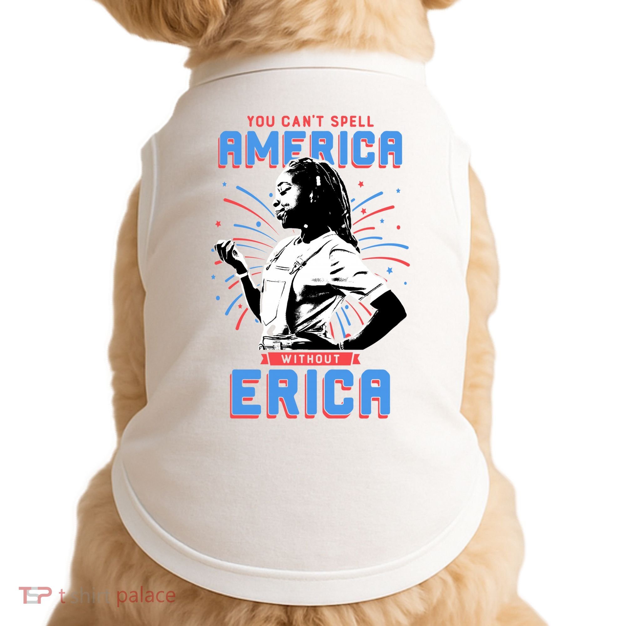 Can't Spell America Without Erica Retro Doggie Tank