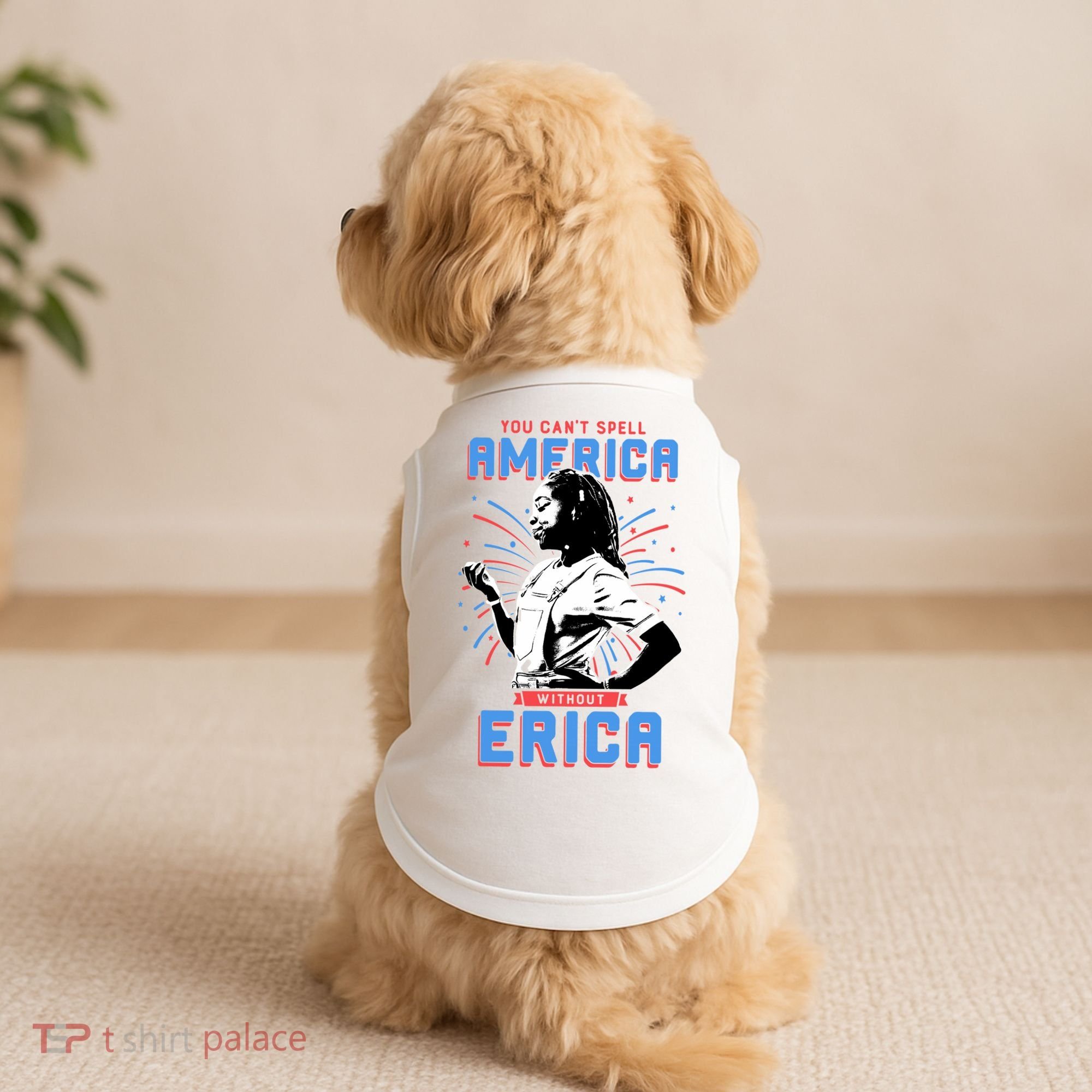 Can't Spell America Without Erica Retro Doggie Tank