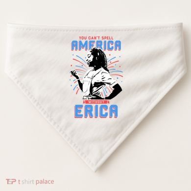 Can't Spell America Without Erica Retro USA-Made Doggie Bandana