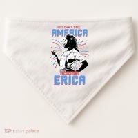 Can't Spell America Without Erica Retro USA-Made Doggie Bandana thumb 0