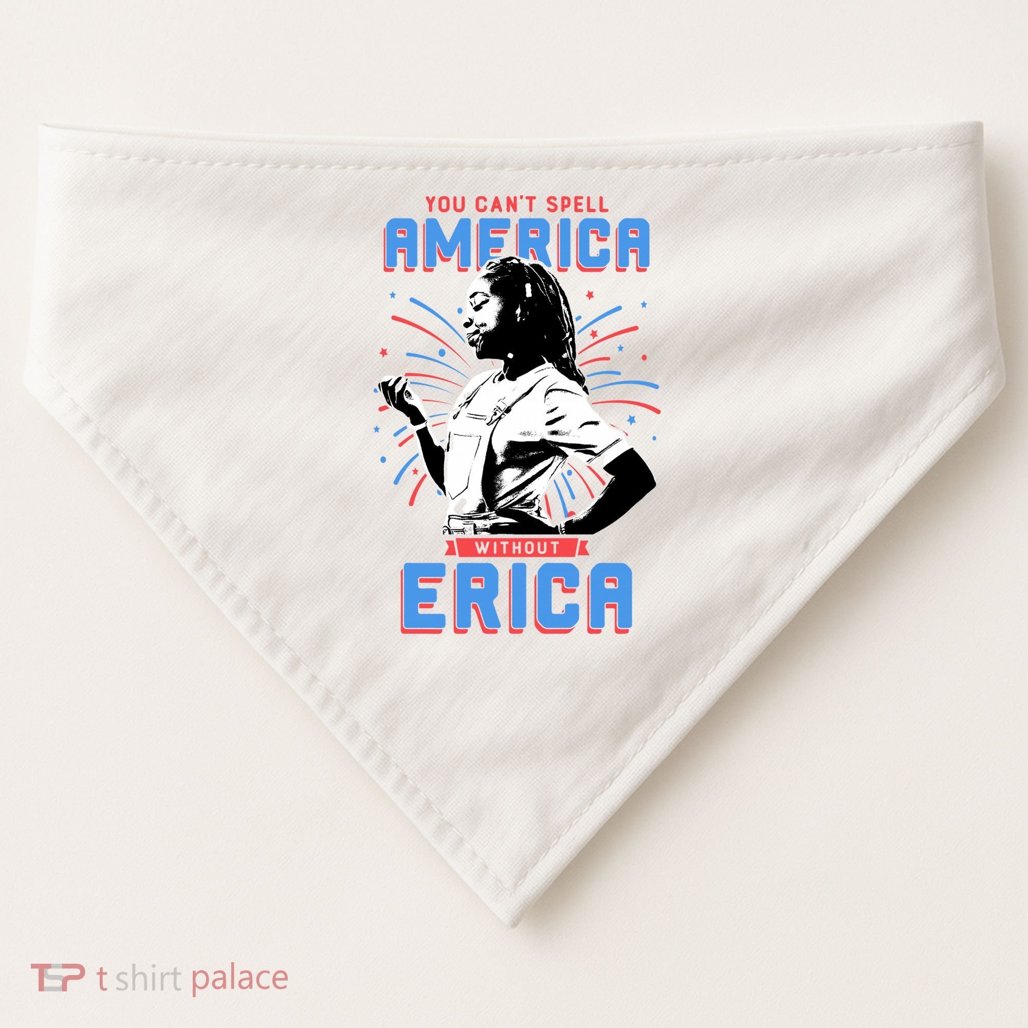 Can't Spell America Without Erica Retro USA-Made Doggie Bandana