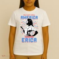 Can't Spell America Without Erica Retro T-Shirt thumb 4