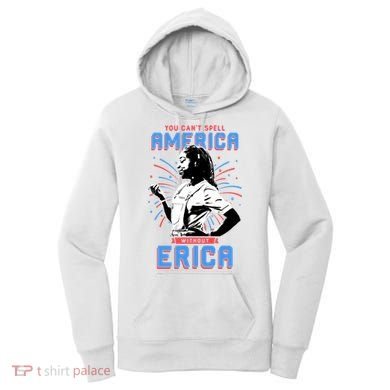 Can't Spell America Without Erica Retro Women's Hoodie