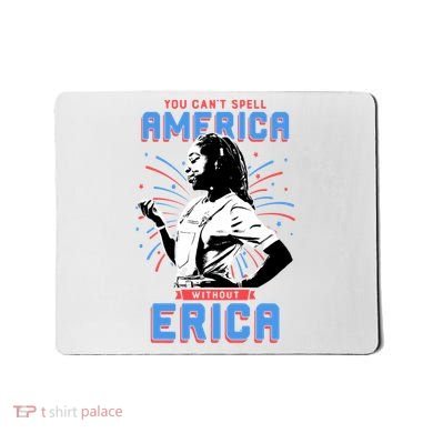Can't Spell America Without Erica Retro Mousepad