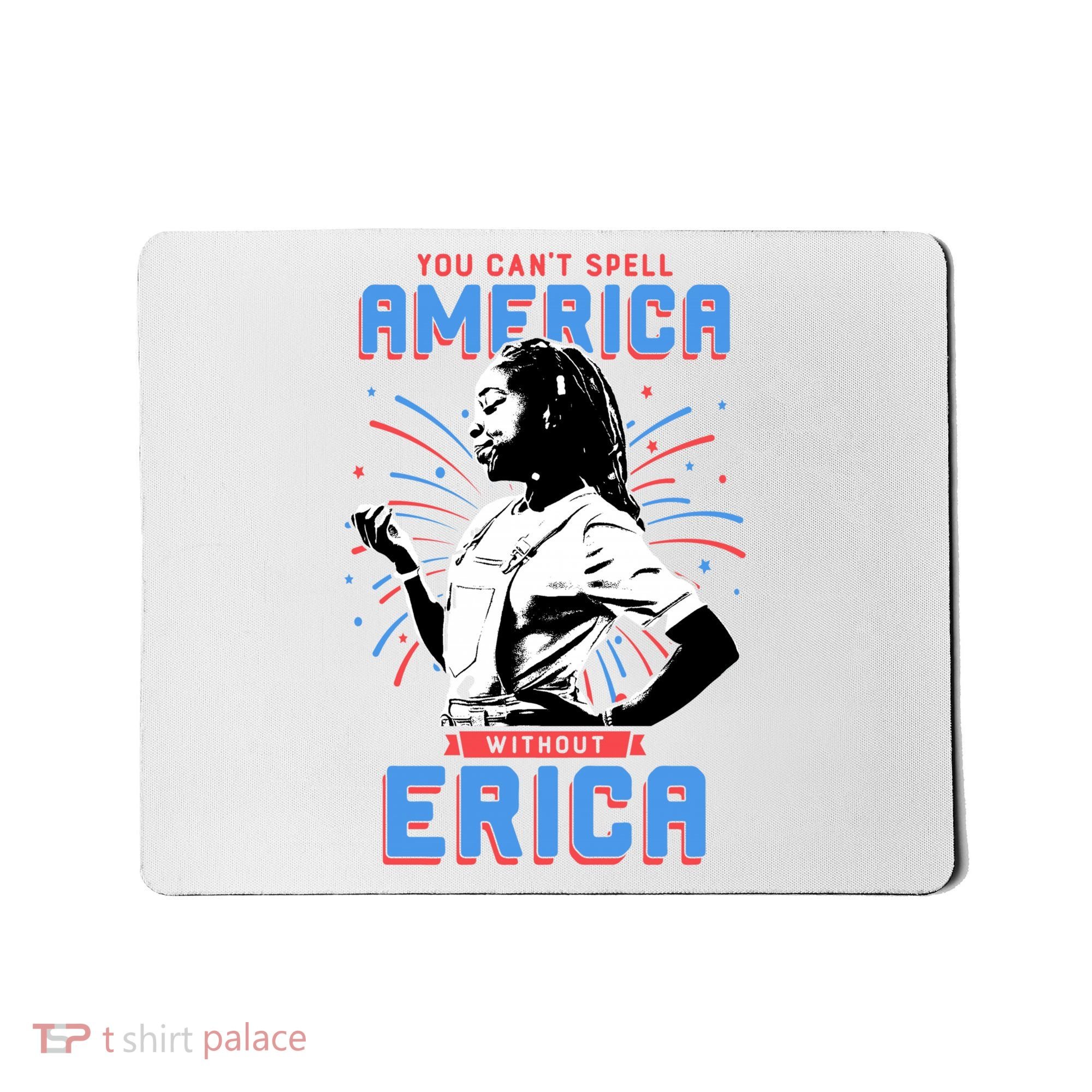 Can't Spell America Without Erica Retro Mousepad