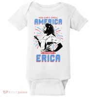 Can't Spell America Without Erica Retro Baby Bodysuit thumb 0