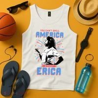 Can't Spell America Without Erica Retro Tank Top thumb 4