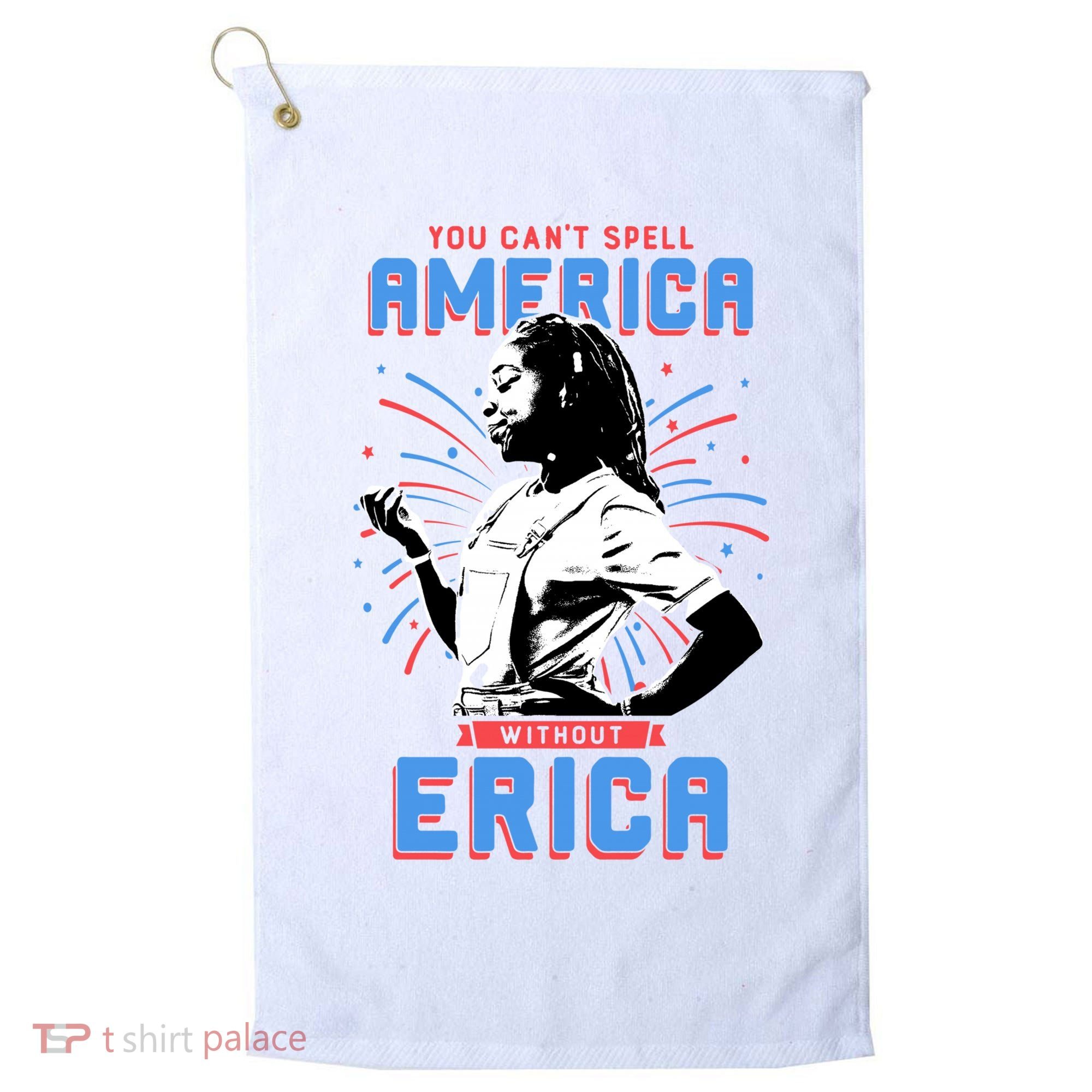 Can't Spell America Without Erica Retro Golf Towel