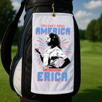 Can't Spell America Without Erica Retro Golf Towel thumb 2