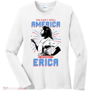 Can't Spell America Without Erica Retro Women's Long Sleeve Shirt