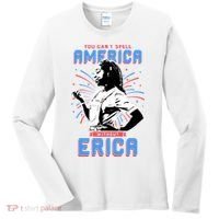Can't Spell America Without Erica Retro Women's Long Sleeve Shirt thumb 0