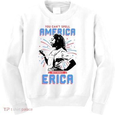 Can't Spell America Without Erica Retro Kids Sweatshirt