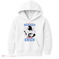 Can't Spell America Without Erica Retro Kids Hoodie thumb 0