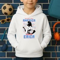 Can't Spell America Without Erica Retro Kids Hoodie thumb 2