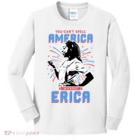 Can't Spell America Without Erica Retro Kids Long Sleeve Shirt thumb 0