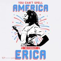 Can't Spell America Without Erica Retro Kids Long Sleeve Shirt thumb 2