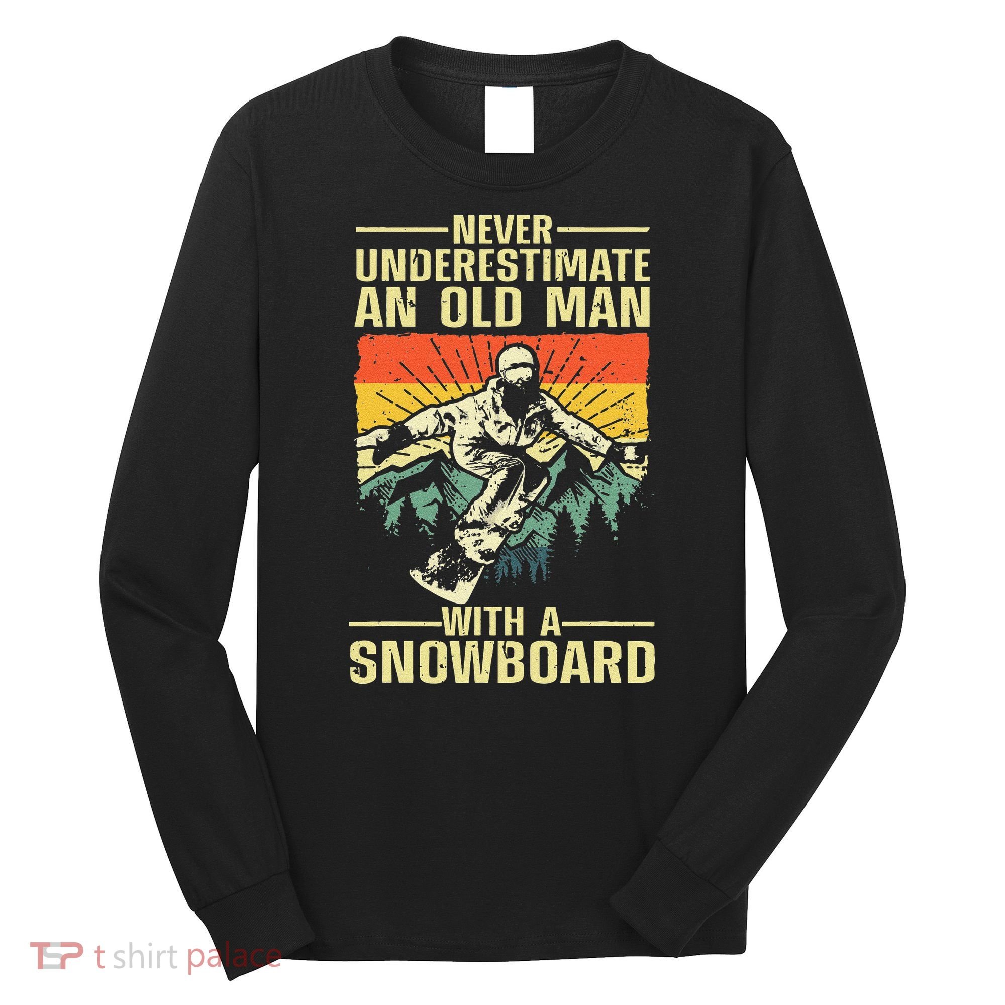 Cool Snowboard Art Skier Snowboarding Snowboarder Long Sleeve Shirt