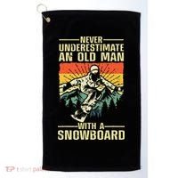 Cool Snowboard Art Skier Snowboarding Snowboarder Golf Towel thumb 0
