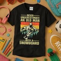 Cool Snowboard Art Skier Snowboarding Snowboarder Kids T-Shirt thumb 3