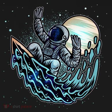 Cool Space Astronaut Surfing the Galaxy Backpack