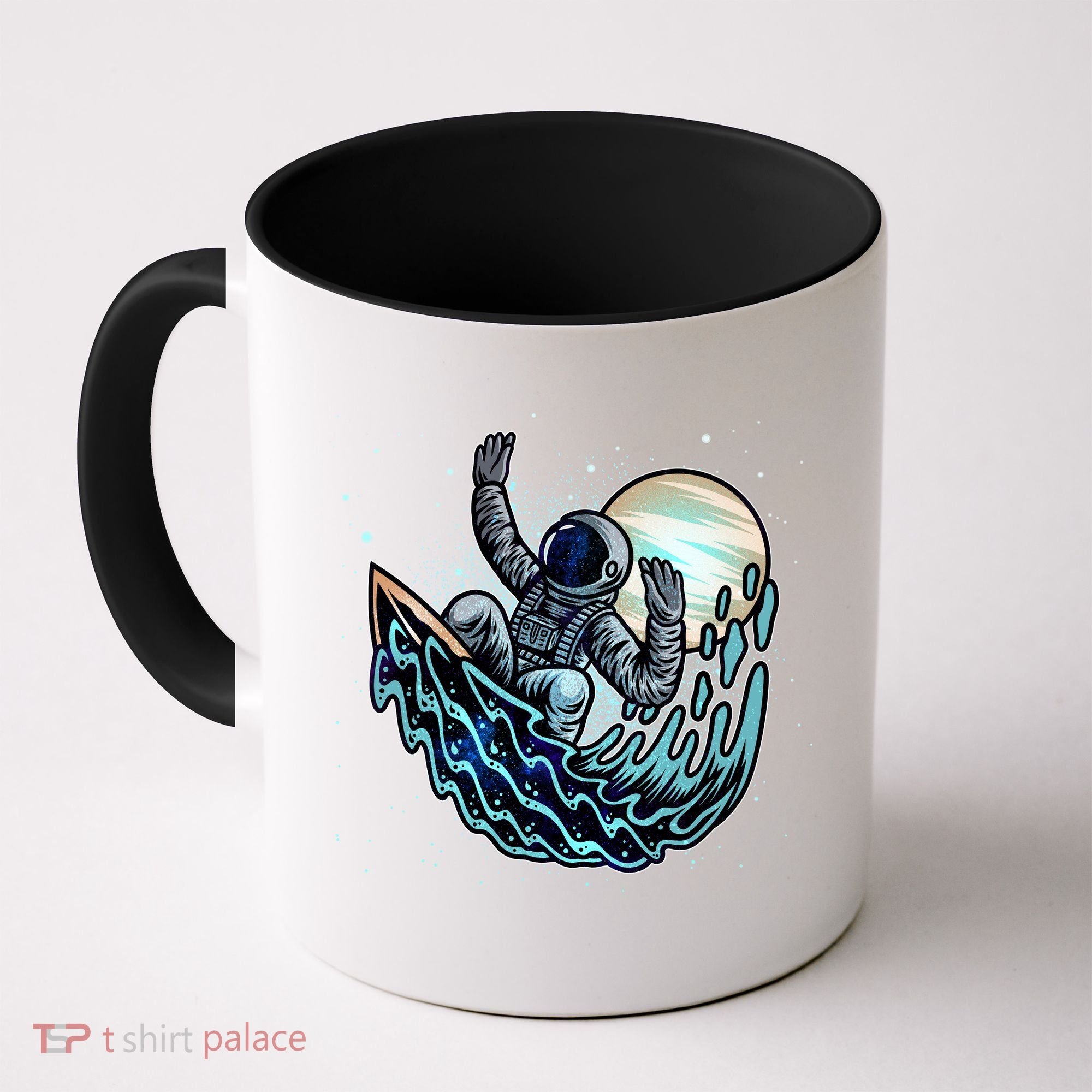 Cool Space Astronaut Surfing the Galaxy Coffee Mug