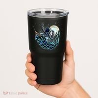 Cool Space Astronaut Surfing the Galaxy Tumbler thumb 2