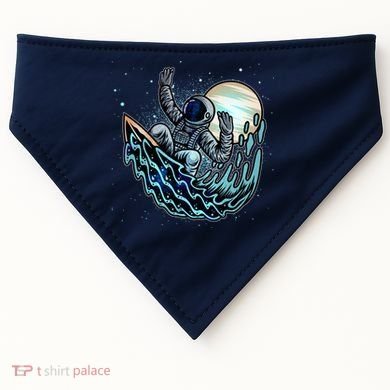 Cool Space Astronaut Surfing the Galaxy USA-Made Doggie Bandana