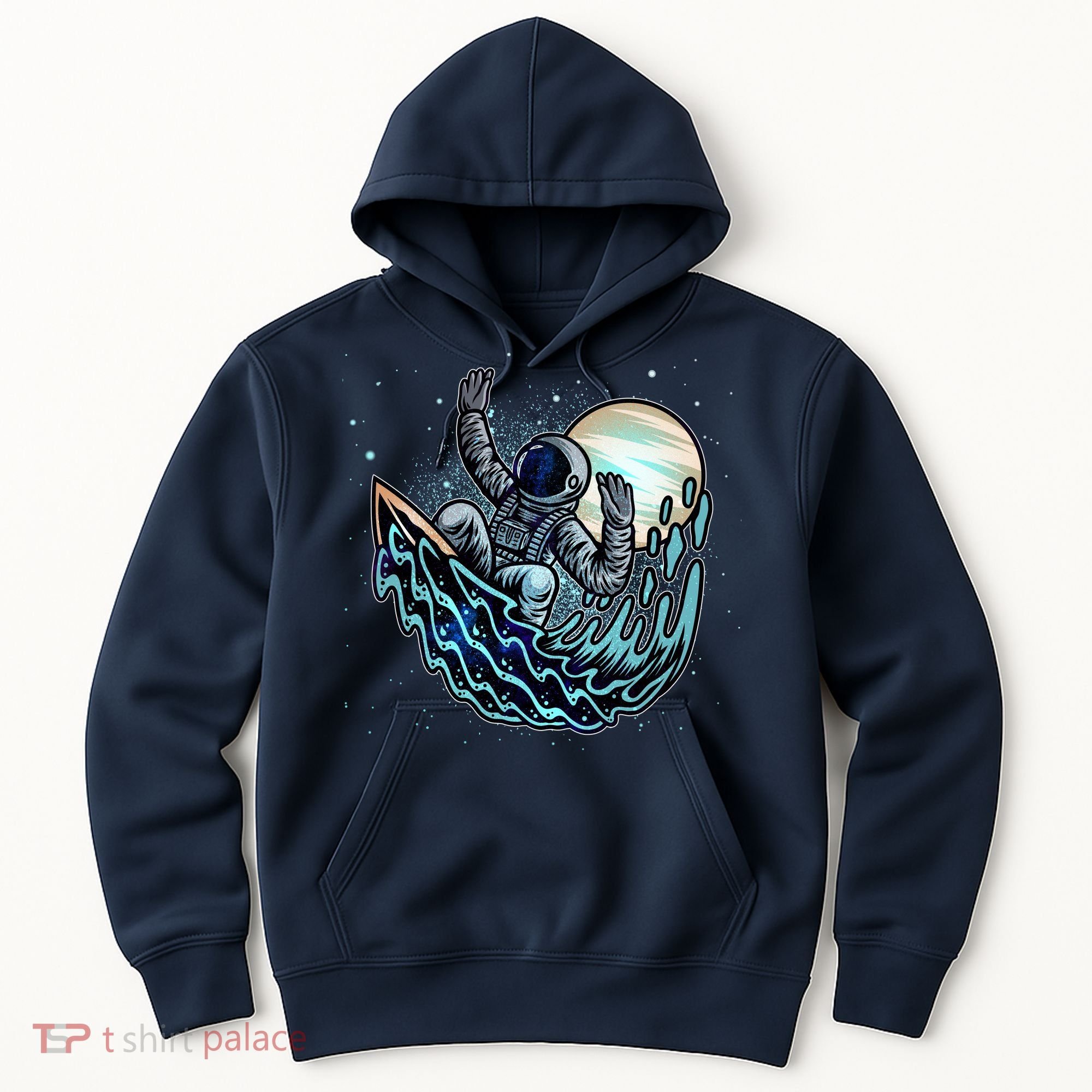 Cool Space Astronaut Surfing the Galaxy Hoodie