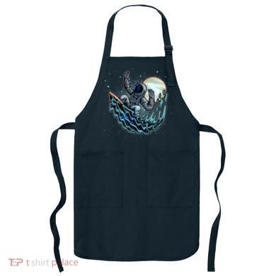 Cool Space Astronaut Surfing the Galaxy Apron