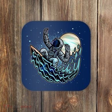 Cool Space Astronaut Surfing the Galaxy Coaster