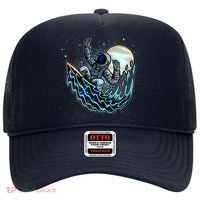 Cool Space Astronaut Surfing the Galaxy Hat thumb 0