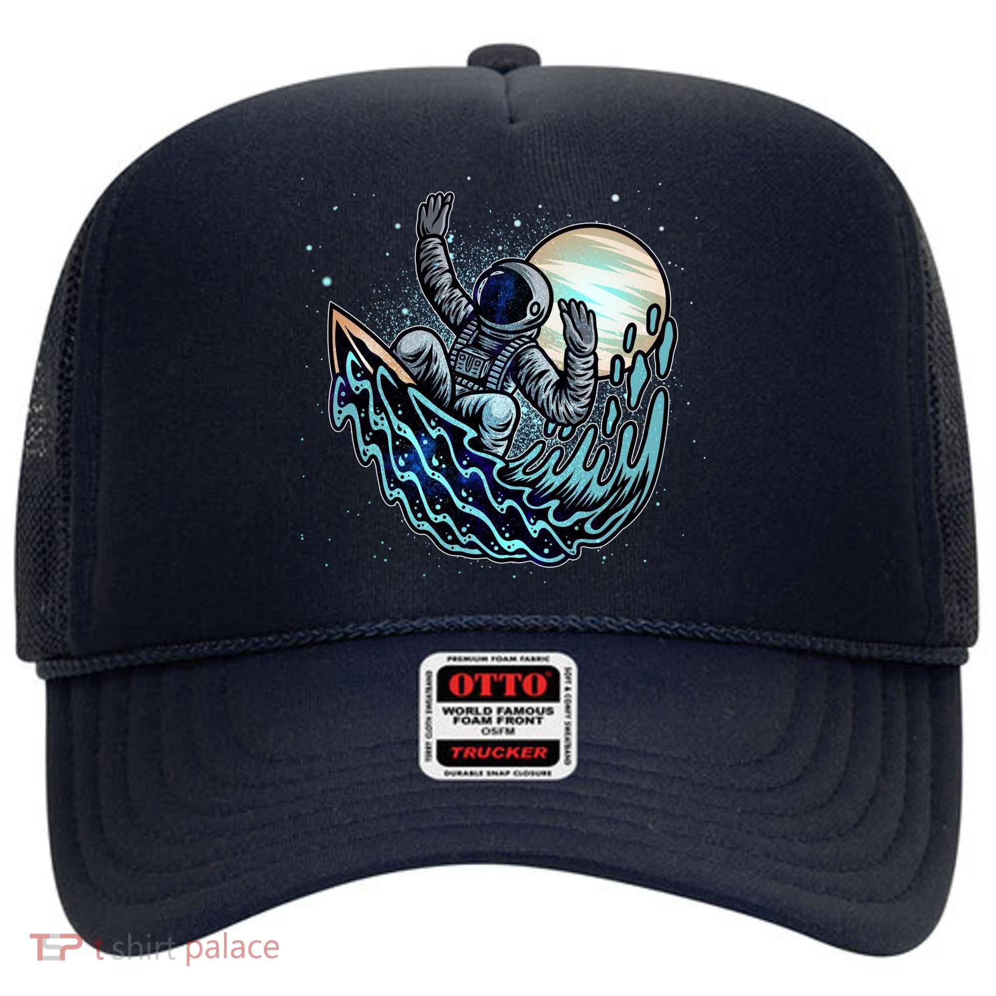 Cool Space Astronaut Surfing the Galaxy Hat
