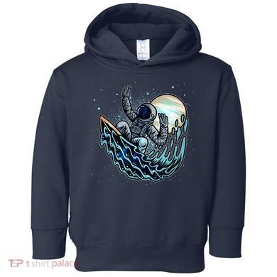 Cool Space Astronaut Surfing the Galaxy Toddler Hoodie