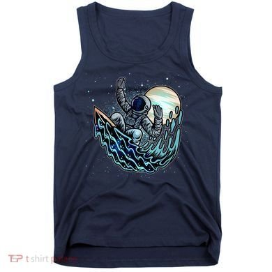 Cool Space Astronaut Surfing the Galaxy Tank Top