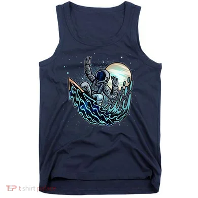 Cool Space Astronaut Surfing the Galaxy Tank Top