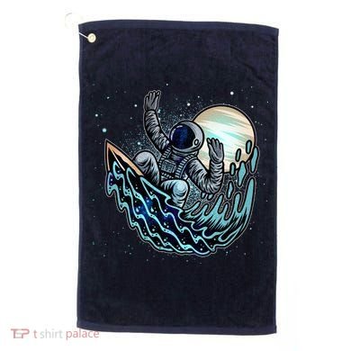 Cool Space Astronaut Surfing the Galaxy Golf Towel