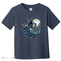 Cool Space Astronaut Surfing the Galaxy Toddler T-Shirt thumb 0