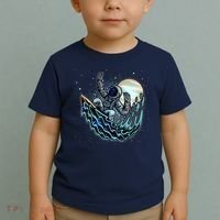 Cool Space Astronaut Surfing the Galaxy Toddler T-Shirt thumb 2