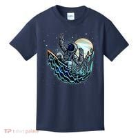 Cool Space Astronaut Surfing the Galaxy Kids T-Shirt thumb 0