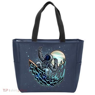 Cool Space Astronaut Surfing the Galaxy Tote Bag