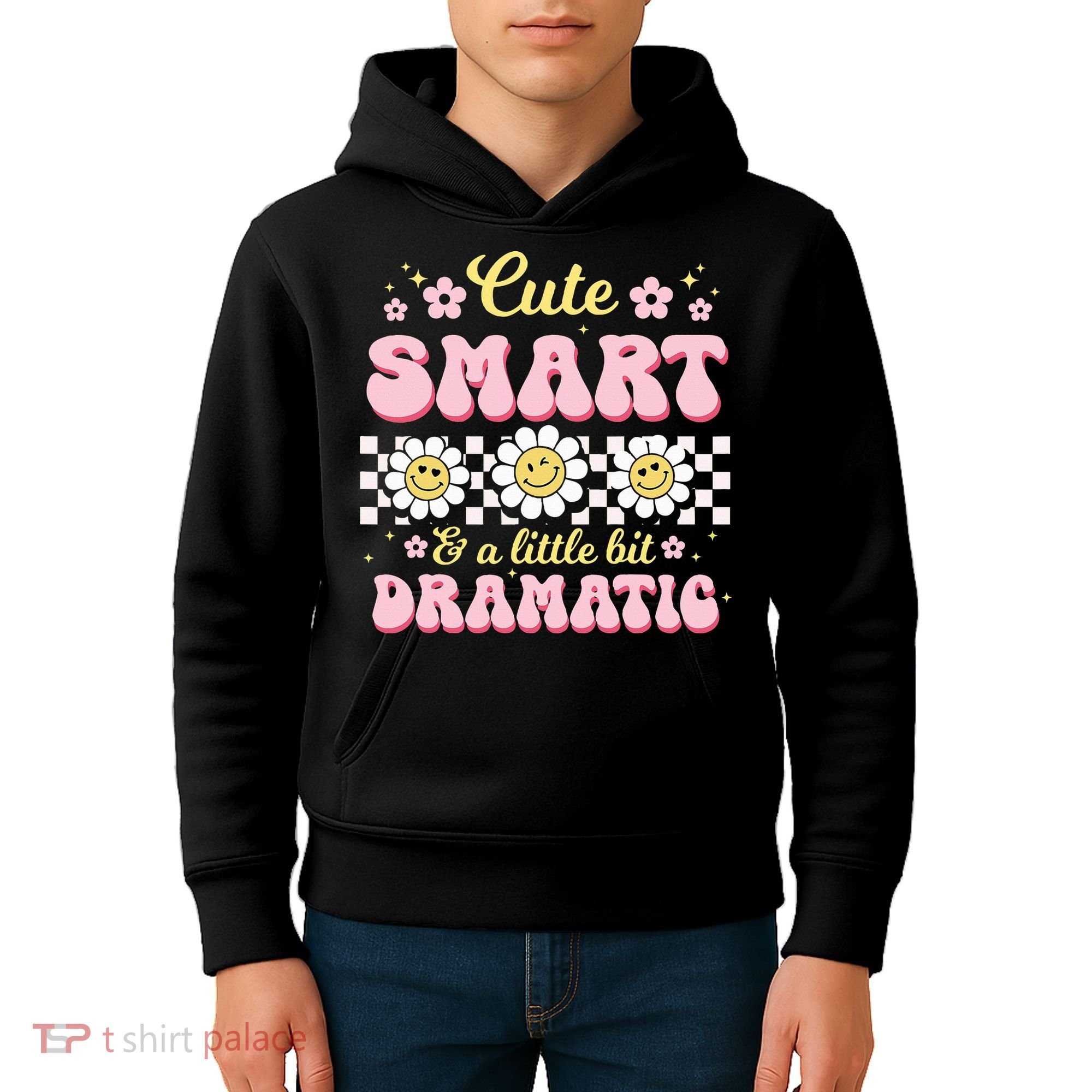 Cute Smart And A Little Bit Dramatic Retro  Kids Hoodie