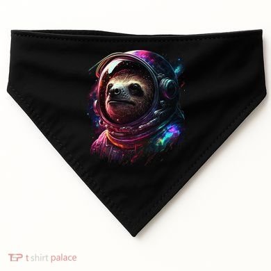 cute Sloth Astronaut in Space Suit Colorful Cosmos USA-Made Doggie Bandana