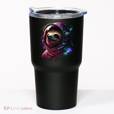 cute Sloth Astronaut in Space Suit Colorful Cosmos Tumbler