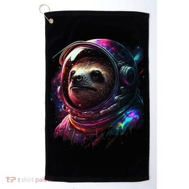 cute Sloth Astronaut in Space Suit Colorful Cosmos Golf Towel