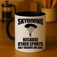 Cool Skydiving Art For Men Women Skydive Parachute Skydiver Coffee Mug thumb 4