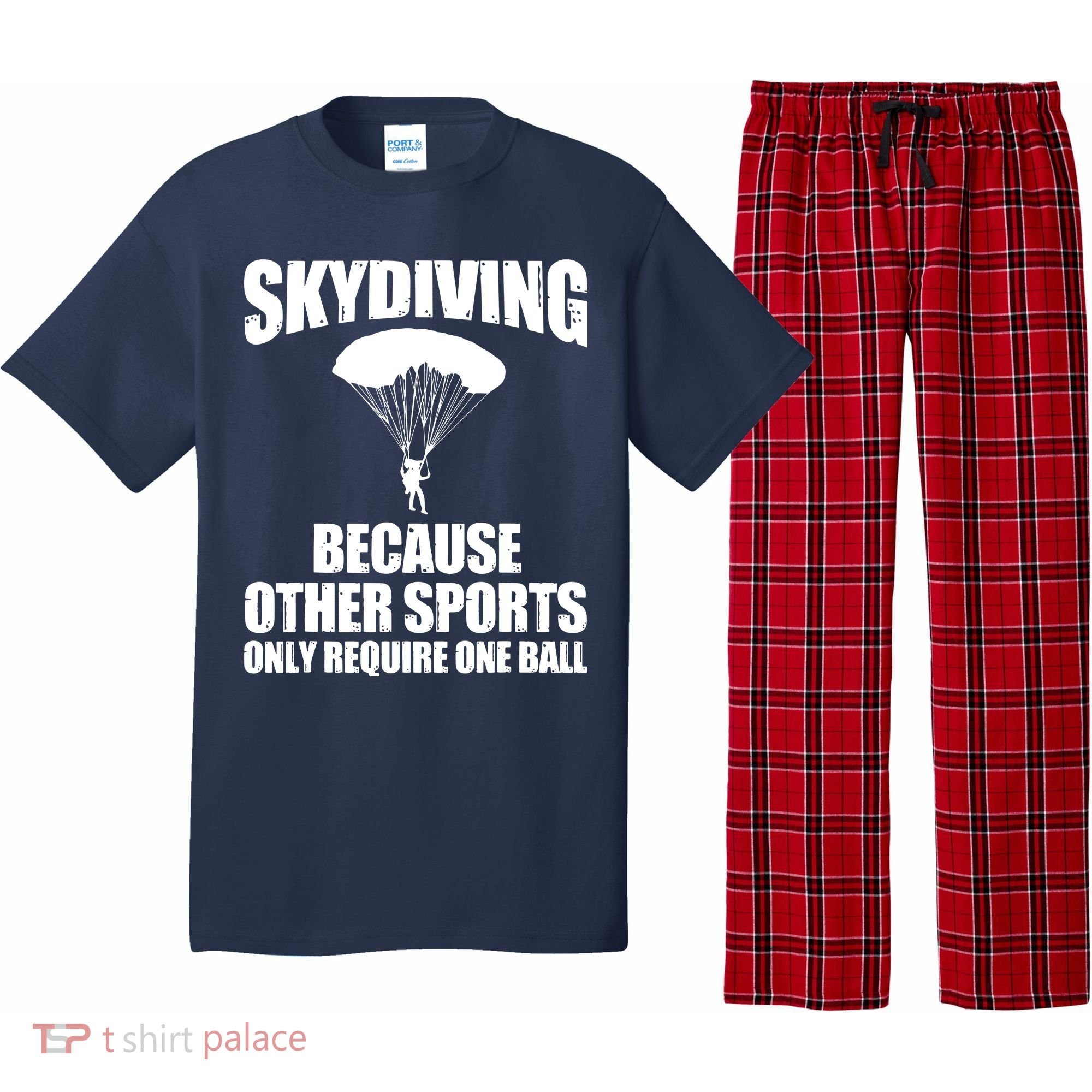 Cool Skydiving Art For Men Women Skydive Parachute Skydiver Pajama Set