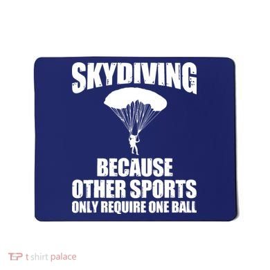 Cool Skydiving Art For Men Women Skydive Parachute Skydiver Mousepad