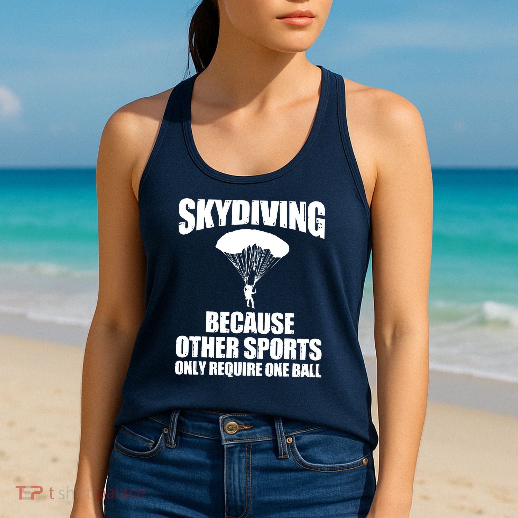Cool Skydiving Art For Men Women Skydive Parachute Skydiver Women's Tank Top