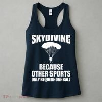 Cool Skydiving Art For Men Women Skydive Parachute Skydiver Women's Tank Top thumb 3