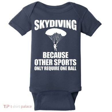 Cool Skydiving Art For Men Women Skydive Parachute Skydiver Baby Bodysuit